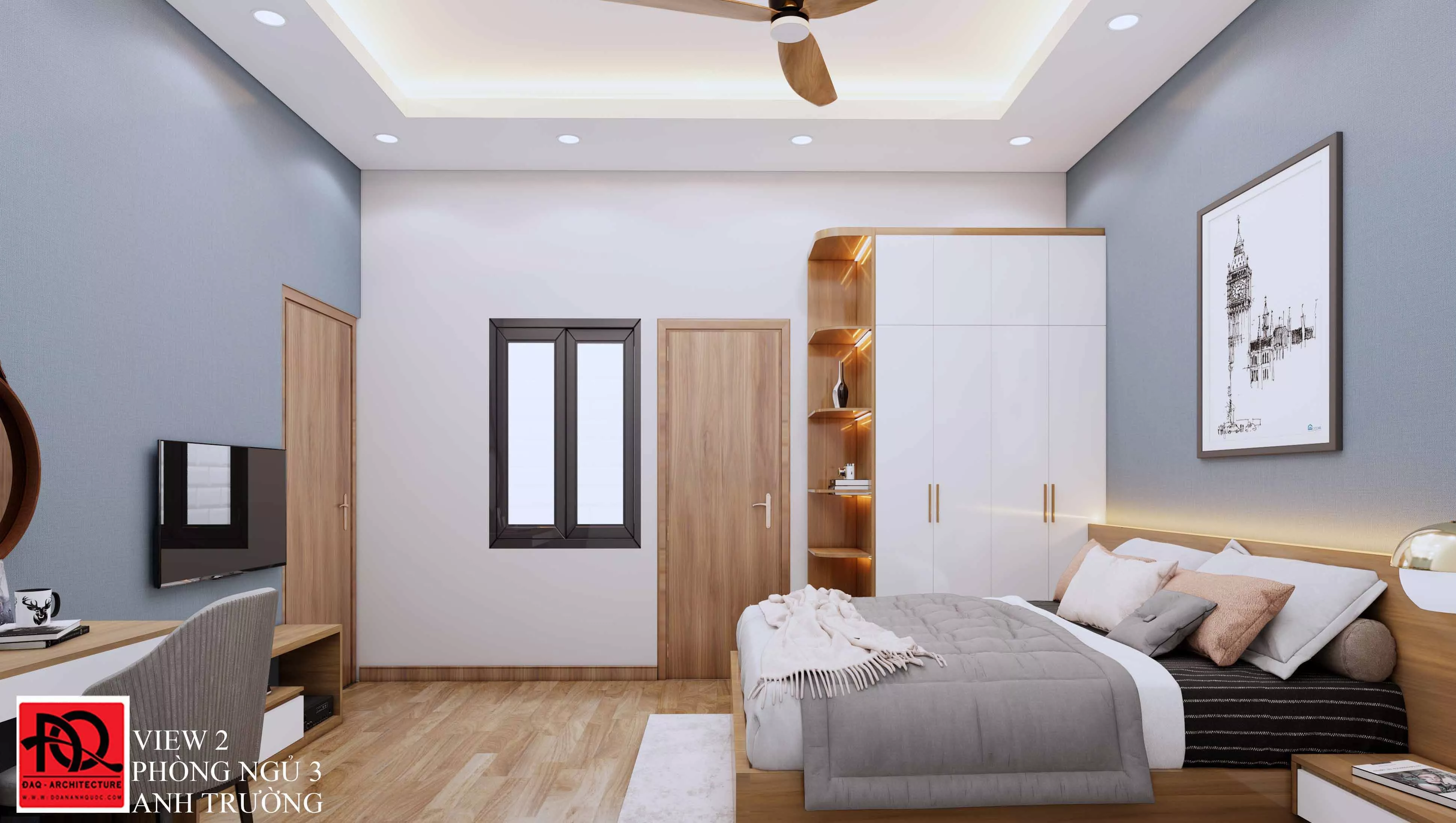 Xây nhà trọn gói Phan Thiết nhà phố đơn giản hiện đại 5x14m 800 triệu